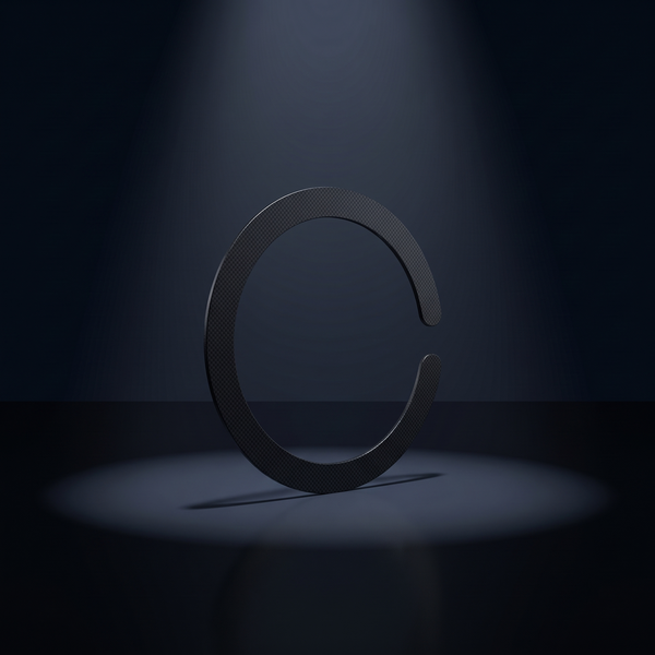 Magnetik magnetic ring standing under a spotlight