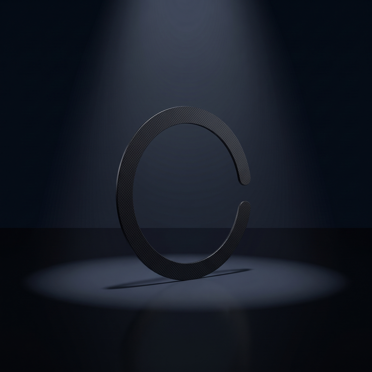 Magnetik magnetic ring standing under a spotlight